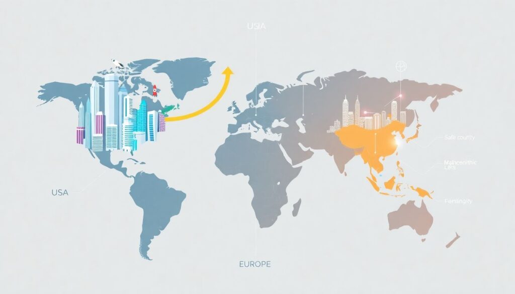 Фондовый рынок США, Европы и Азии: сравнительный анализ оценок и перспектив на ближайшие годы - иллюстрация